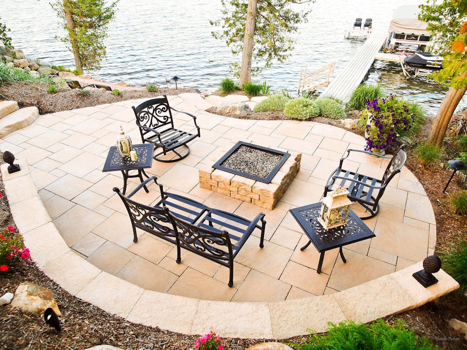 Square Stone Kit Rosetta Dimensional Fire Pit