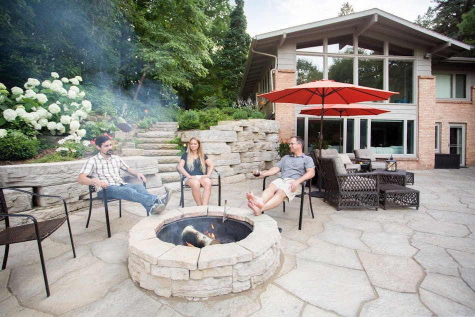 Round Fieldstone Fire Pit Kit Rosetta Belvedere