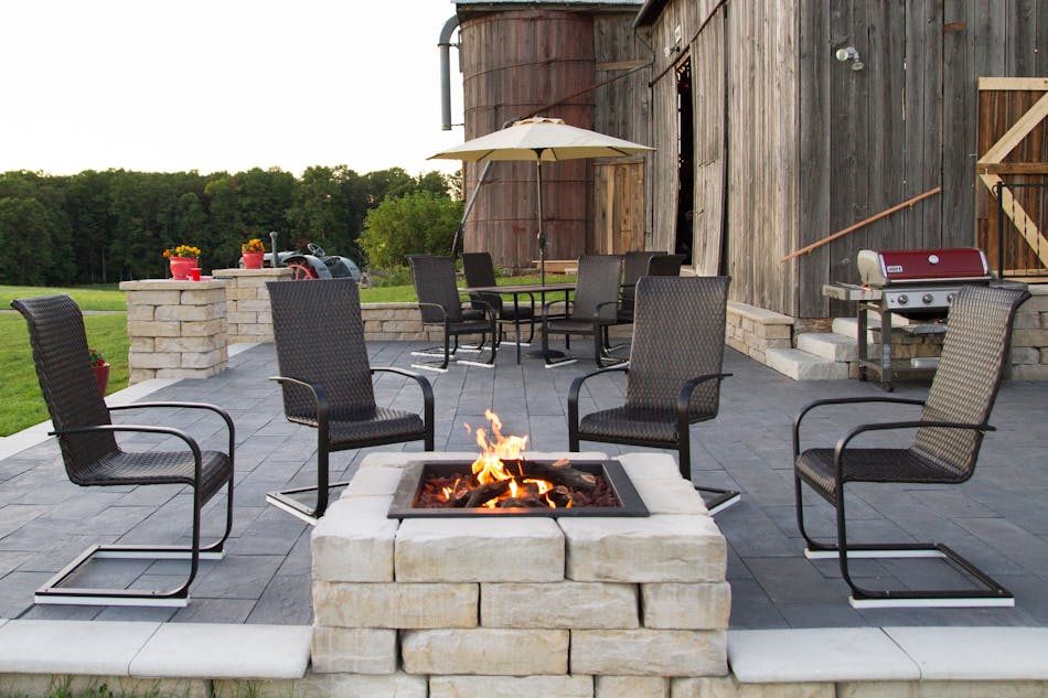 Snapped Limestone Fire Pit Kit Rosetta Kodah