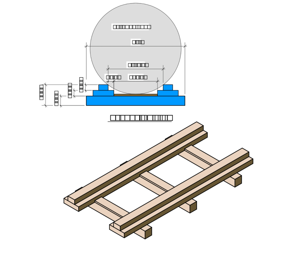 Pole Base pallet for delivering light pole bases