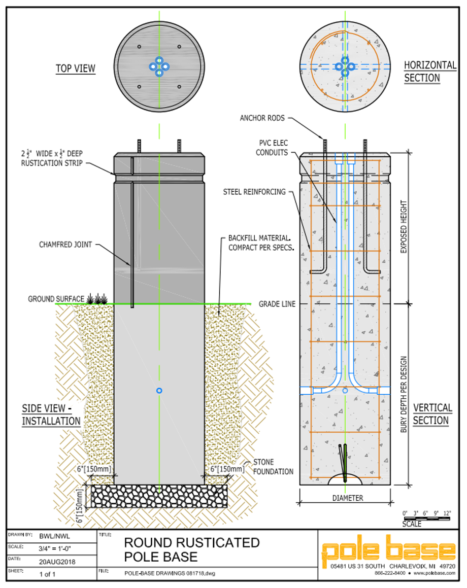 How To Customize Precast Concrete Light Pole Bases Video