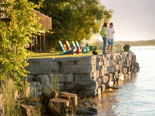 Outcropping Wall Weathers Harsh Great Lakes