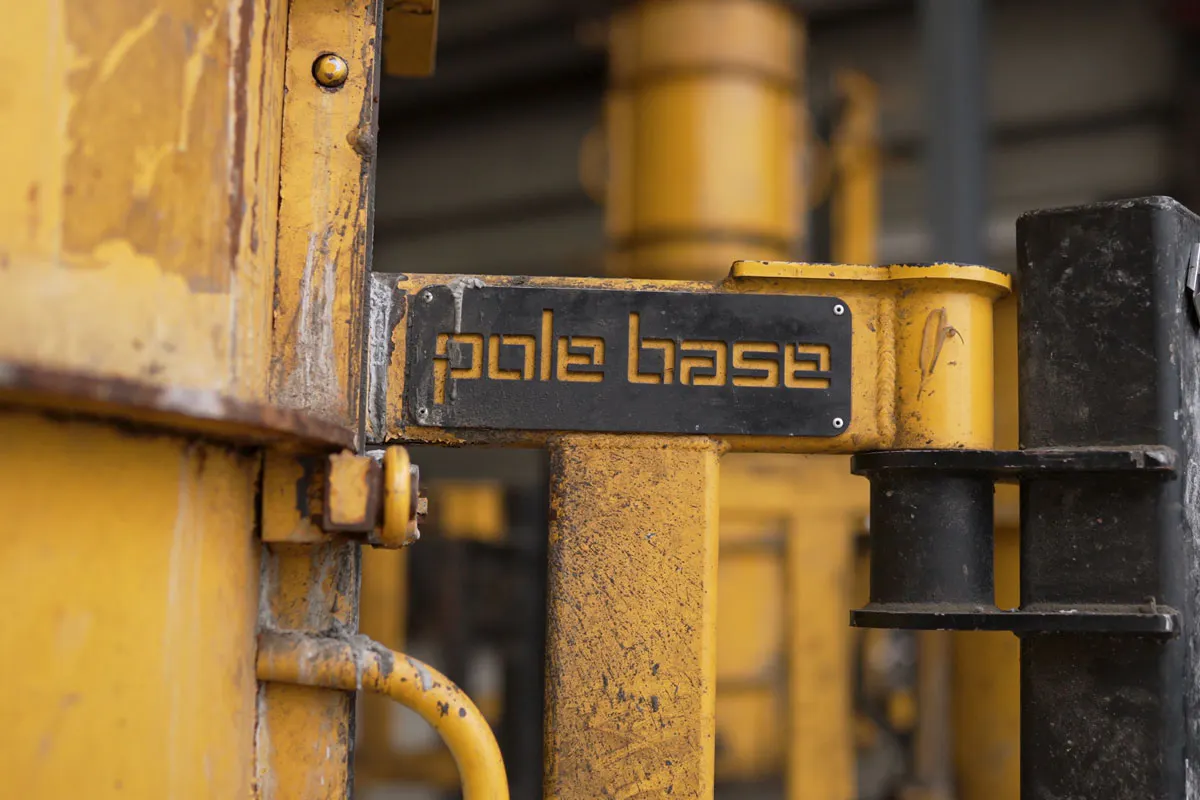 image of pole base plate on pole base form