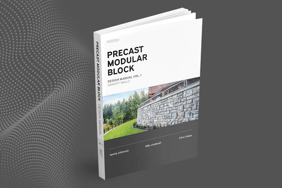 book mock of precast modular block book with dotted background