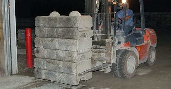 Transport Redi-Rock blocks to inventory