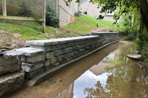 image of novum wall for stream in ridge texture