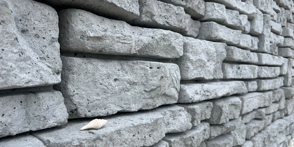 image of close up of alpine textured novum wall
