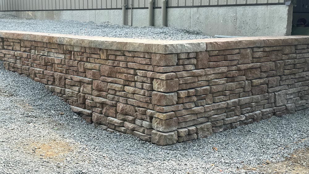 image of novum wall in alpine texture showing the walls corner