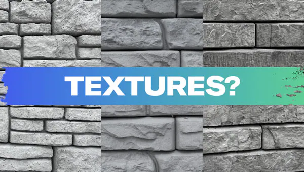image of all three novum wall block textures alpine, ridge, and summit with text textures
