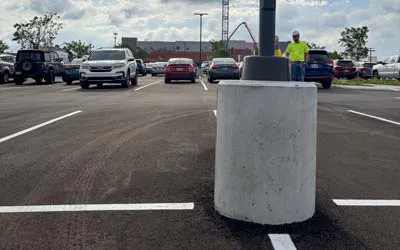 105 Light Pole Bases Installed on Ohio Hospital Project