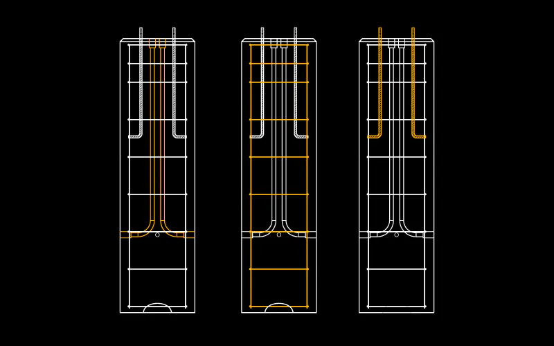 Inside a Pole Base: Conduit, Rebar & Anchor Bolts