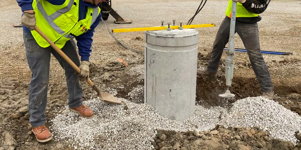 pole base install