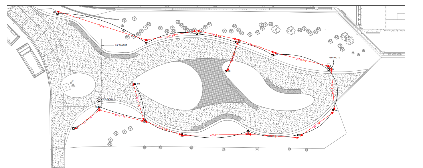 image of pole base rose garden project site plan