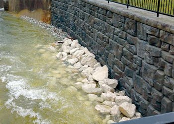 Channel Protects Campus from Erosion
