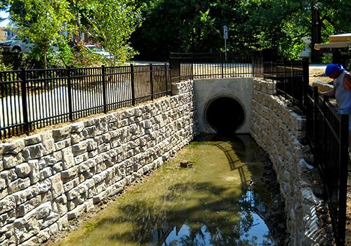 Rain and Stormwater Drainage System to Stop Shoreline Soil Erosion - Florence KY
