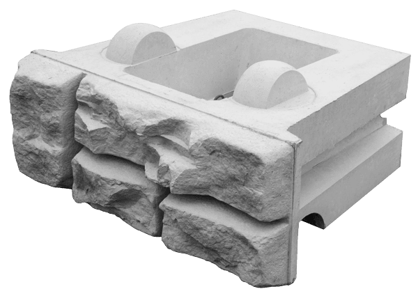 image of redi-rock ledgestone texture 41 inch hollow core block