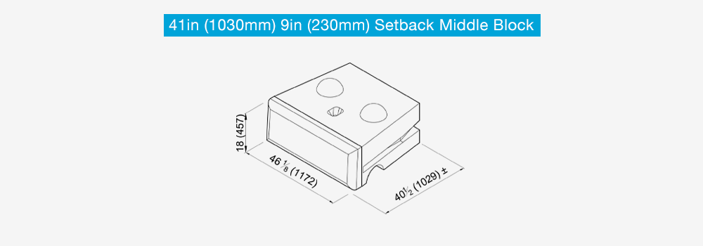 41in 9in Setback block