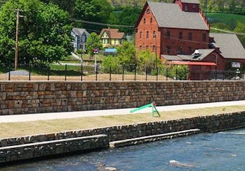 Riverfront Stabilization Wall Helps Redevelop Town
