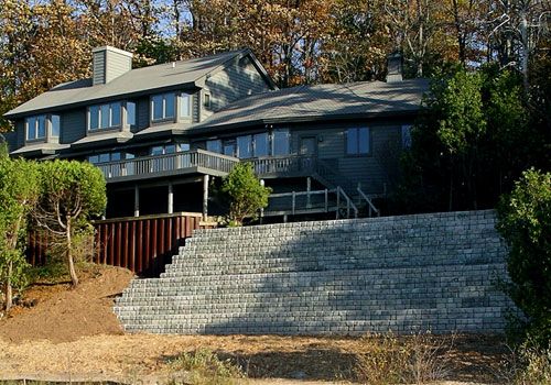 Unique Anchor Retaining Wall Solution Protects Shoreline Home