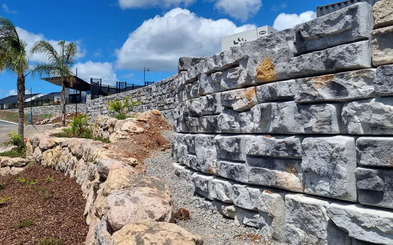 Gravity Wall Built on Volcanic Soil in New Zealand