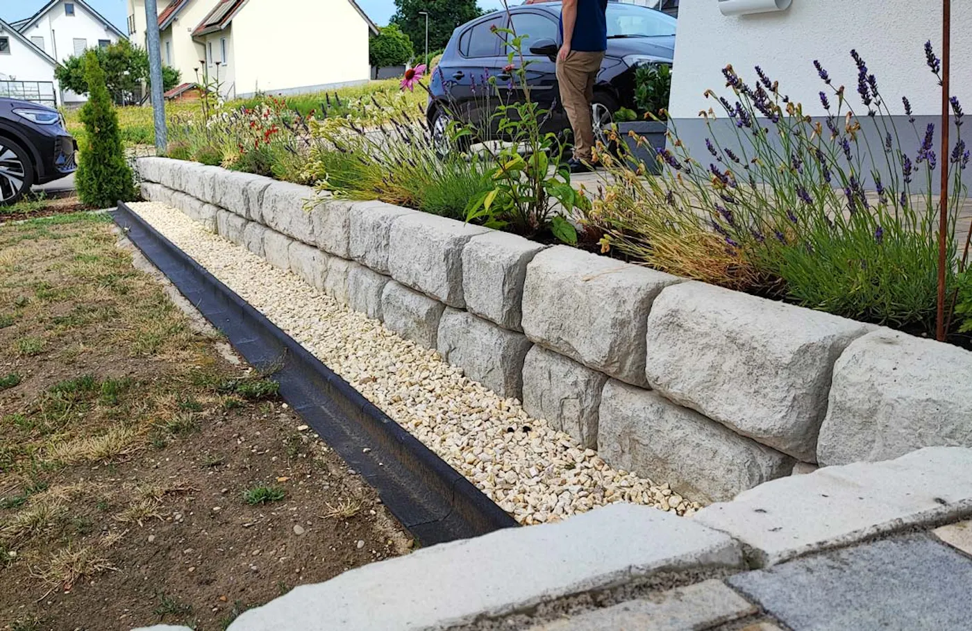 Redi-Rock Cobblestone wall in Germany