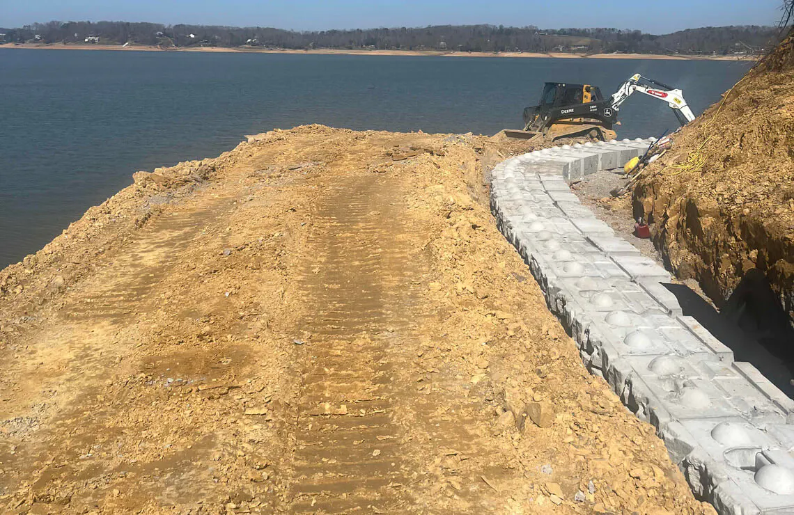 redi-rock wall install