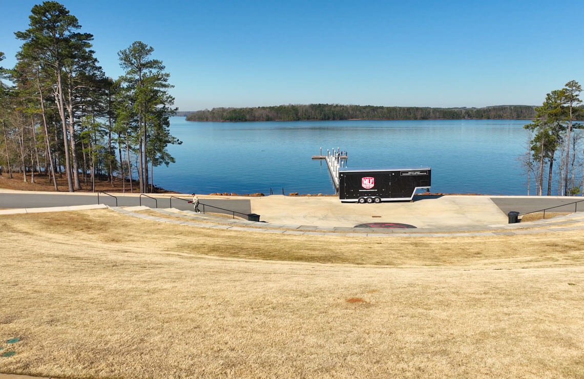 image of amphitheater overlooking lake