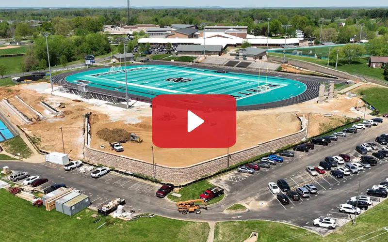 Redi-Rock, Novum Wall Boost KY Athletics Site
