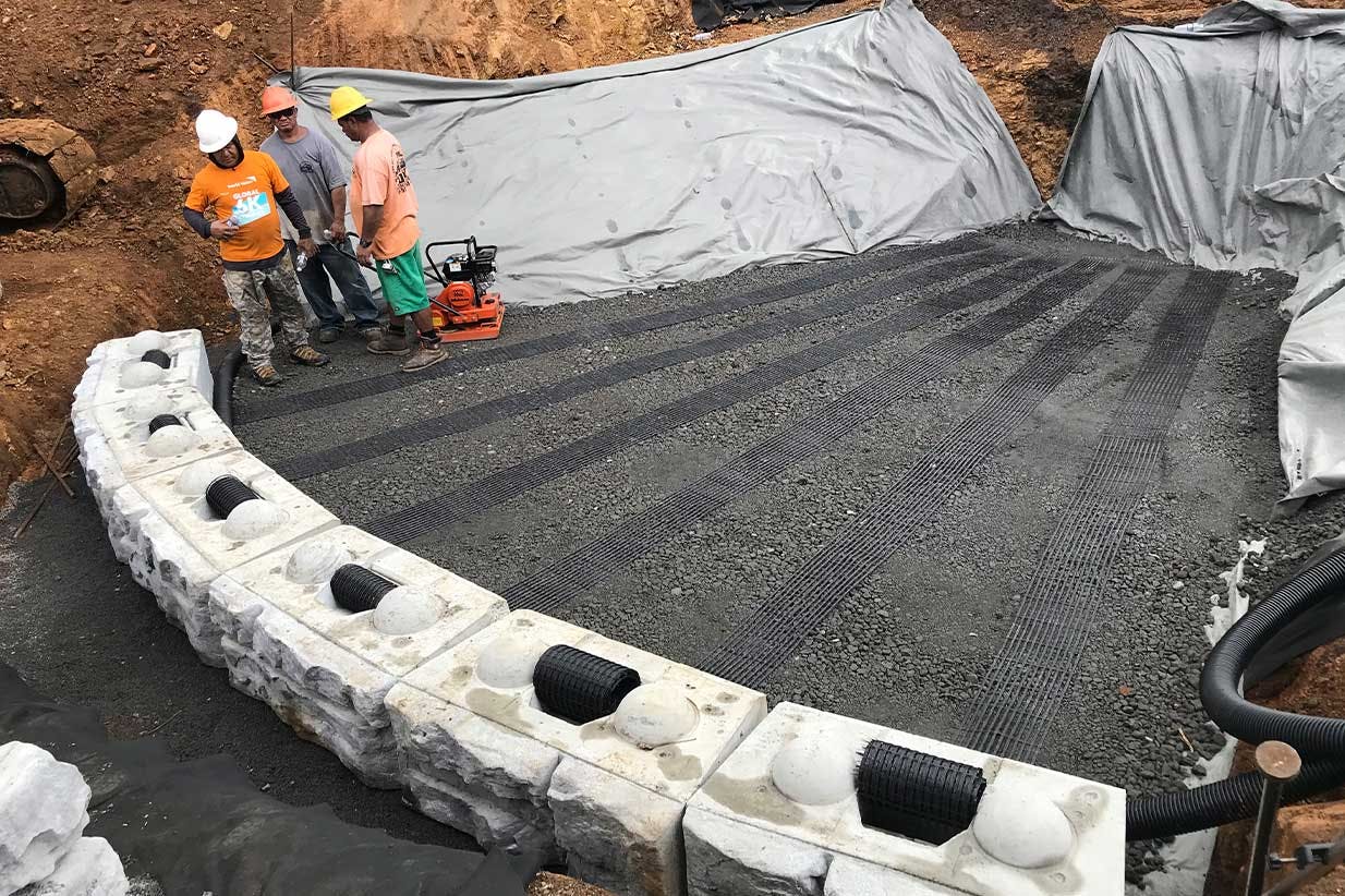 New Zealand Large Block Retaining Walls RediRock by Duracrete Products