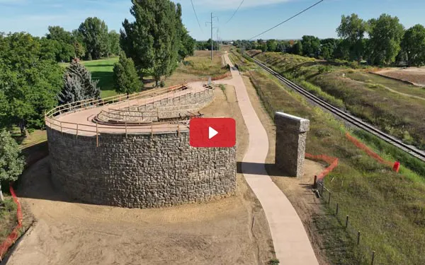 CO Redi-Rock Retaining Walls Elevate Bike Path