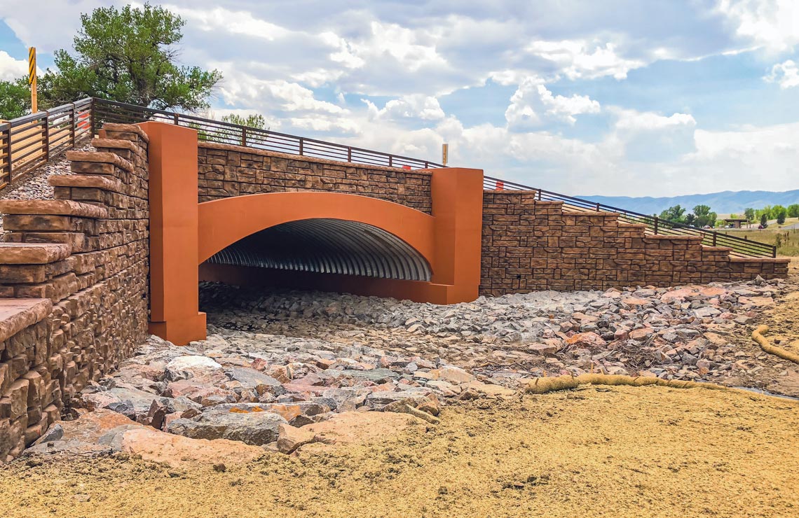 image of redi-rock wall for bridge culvert