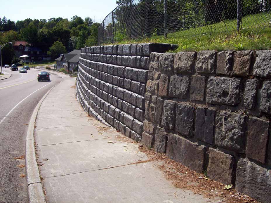 Cobblestone Retaining Wall