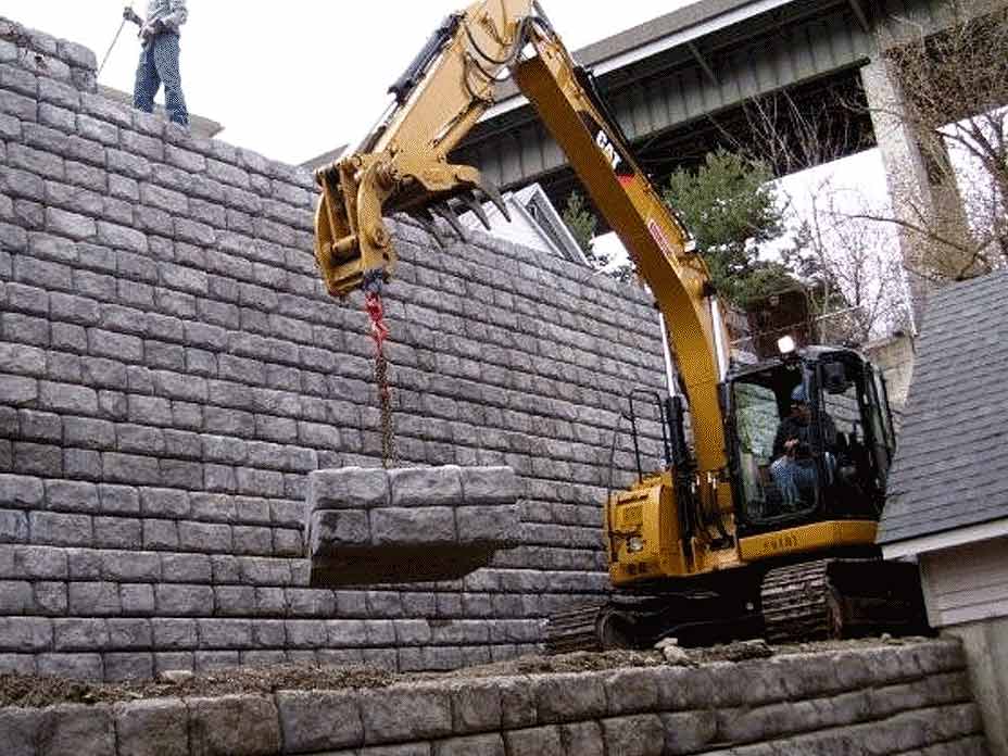 retaining wall and soil nail launcher save a home