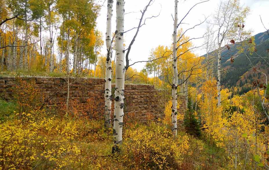 Gravity Ledgestone wall blends nicely with scenery