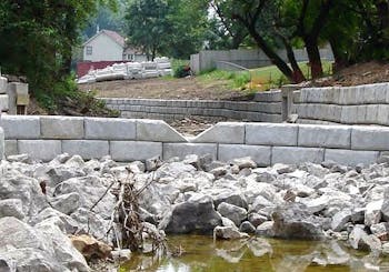 Channel Walls Slow Water to Protect Neighborhood