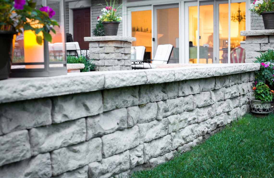 dimensional wall for backyard