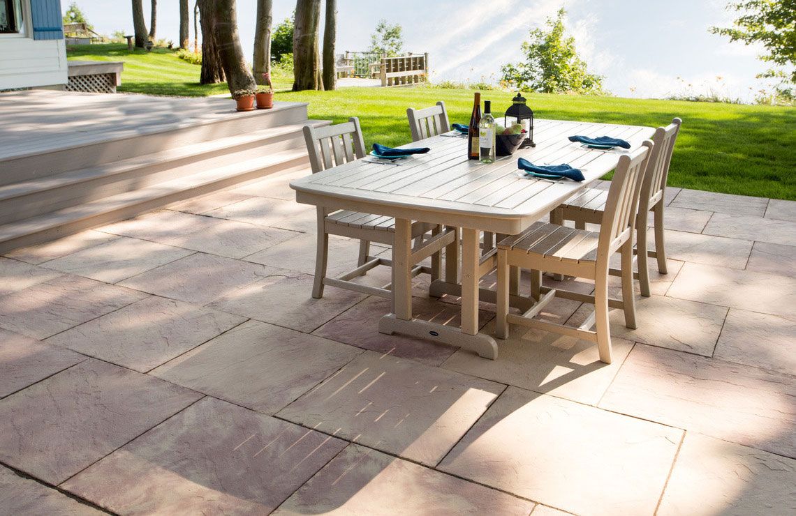 24x24 flagstone for outdoor dining area for residential home