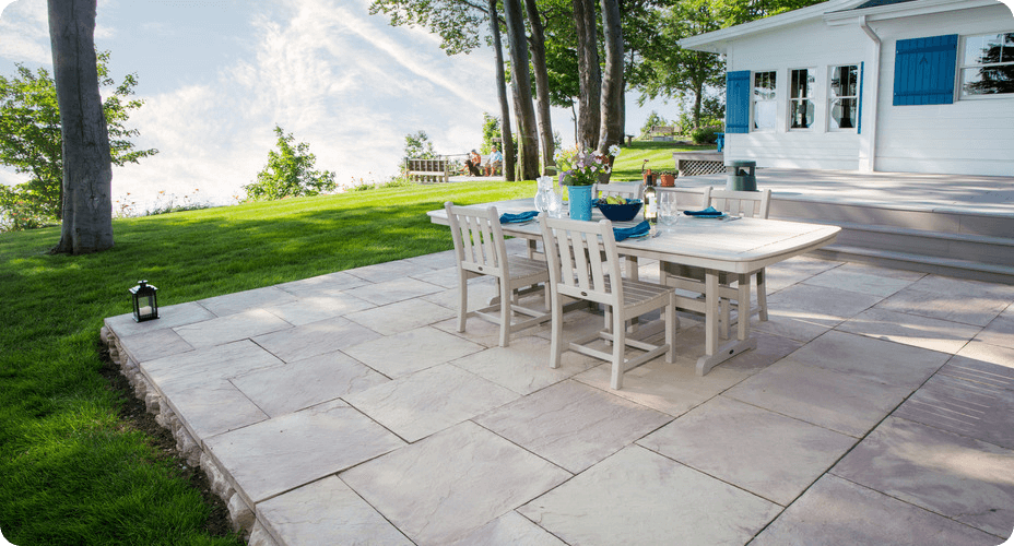 24x24 flagstone for outdoor dining area for home