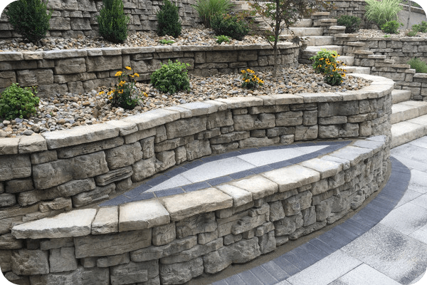 tiered belvedere garden wall with belvedere coping