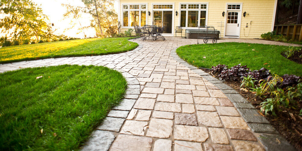 image of pavers in front of house