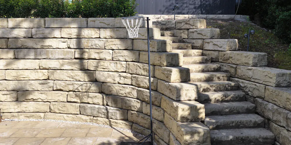 Grand Ledge offers the ability to design and install contours and curves, including stairways.