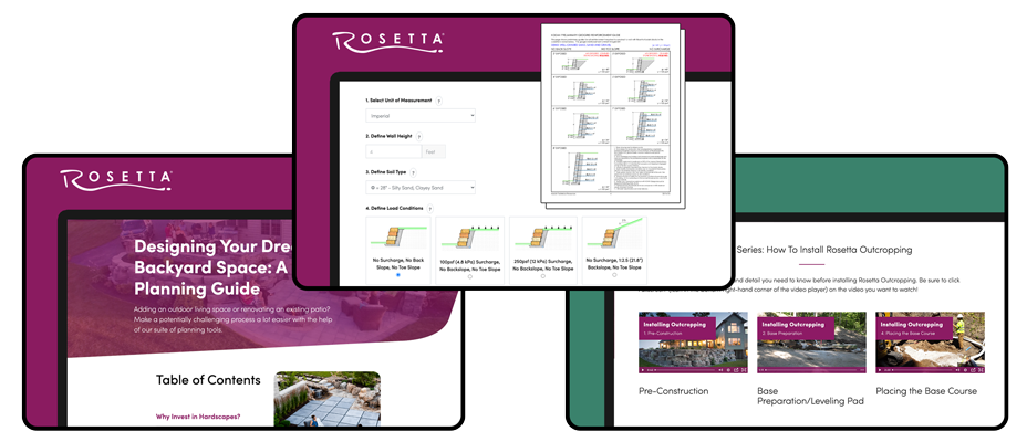 image of rosetta website pages