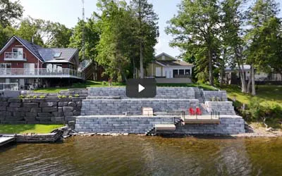 Grand Ledge Retaining Wall Project on Lake Ontario