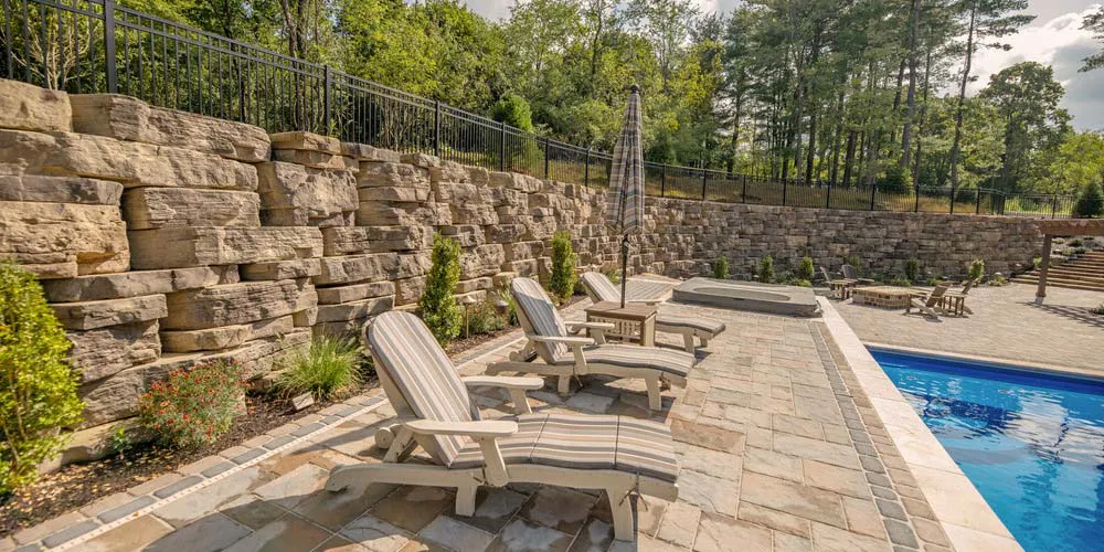 outcropping wall