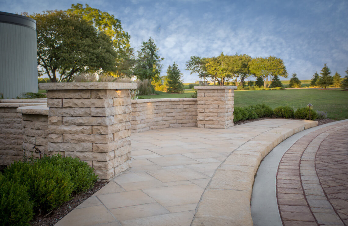 claremont columns and walls for residential entrance