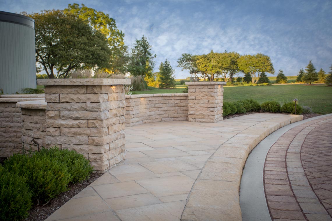 dimensional flagstone for residential entrance