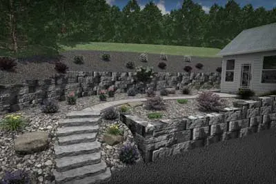 rendering of wall for house