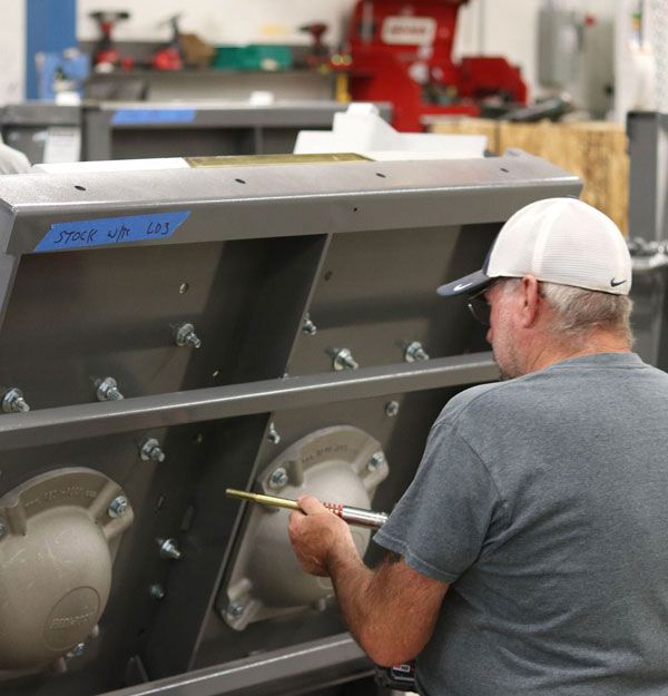 person working on Redi-Rock steel form