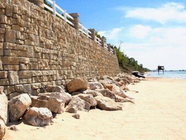 Redi-Rock Ledgestone sea wall