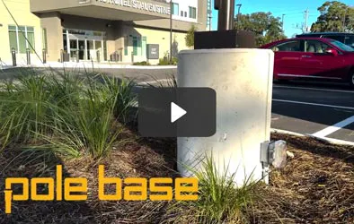 Precast Light Pole Bases Used at Hotel in St. Augustine, Florida